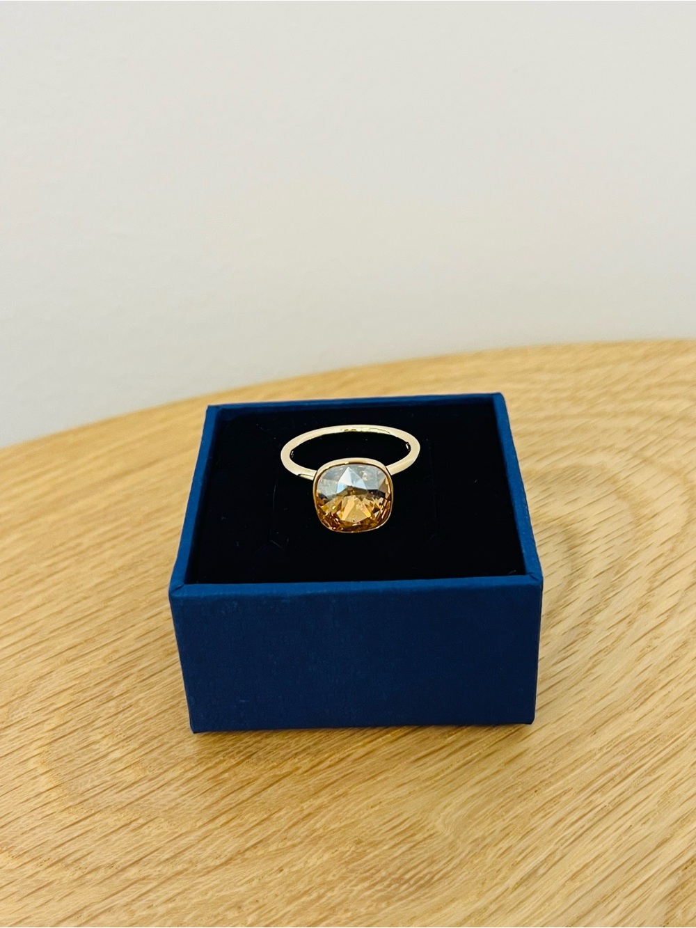 Swarovski Lattitude Ring - Gold Shadow Crystal, Size 55